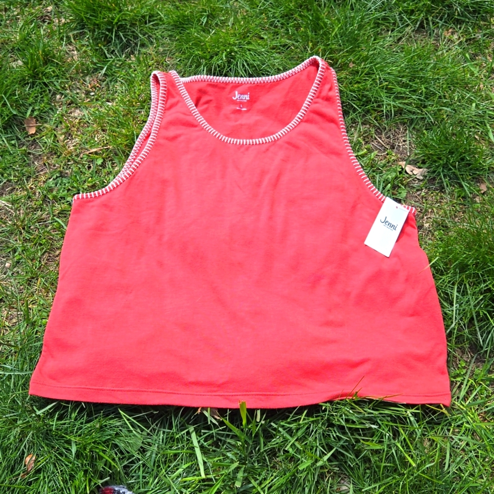 JENNI ▪︎ Women's Intimates PJ Top, Cayenne, Size Large, NWT